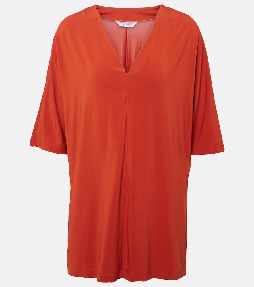 max mara linfa jersey crêpe blouse