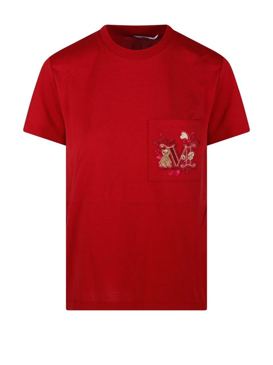 max mara logo embellished crewneck t-shirt