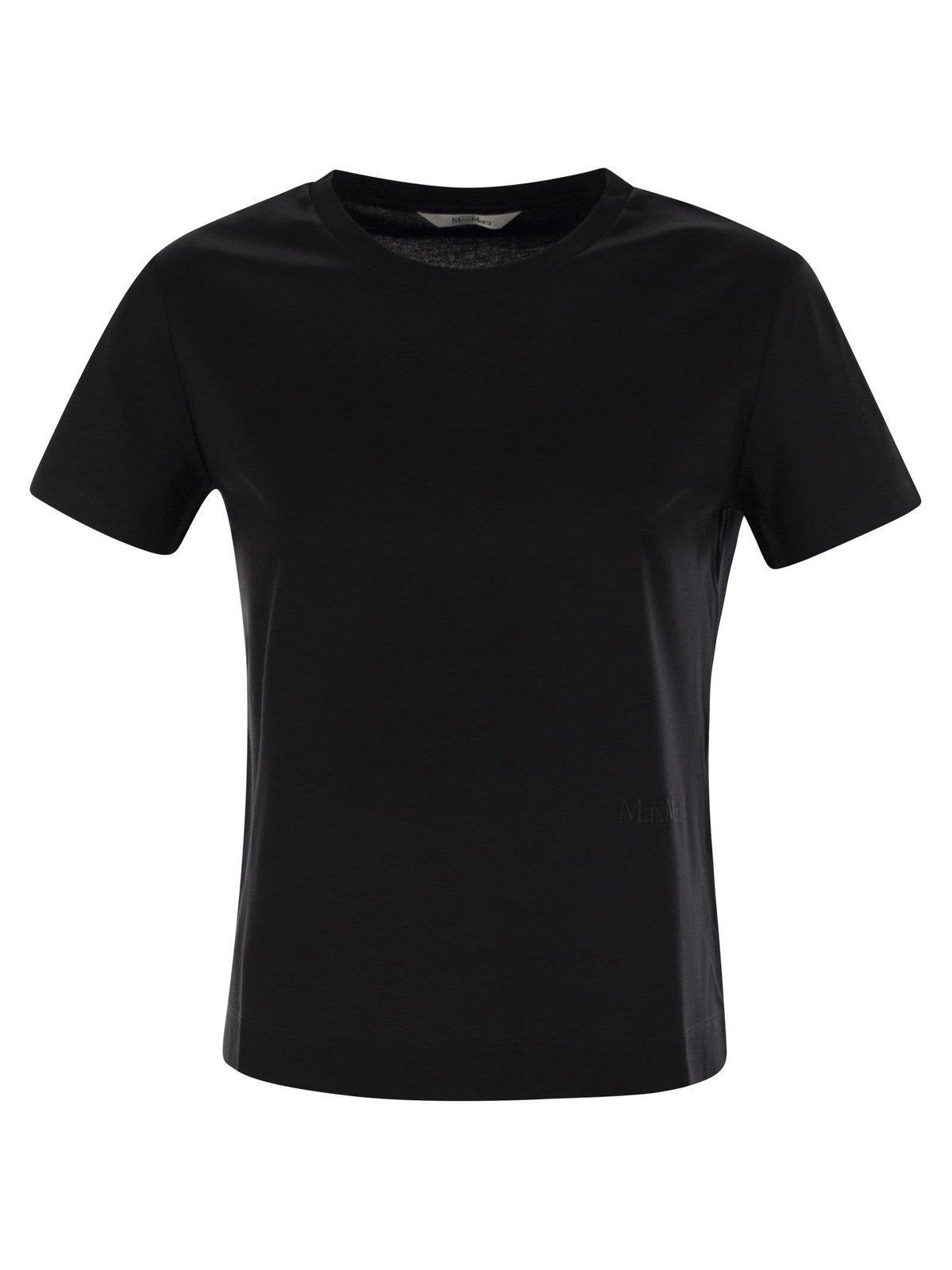 max mara logo embroidered crewneck t-shirt