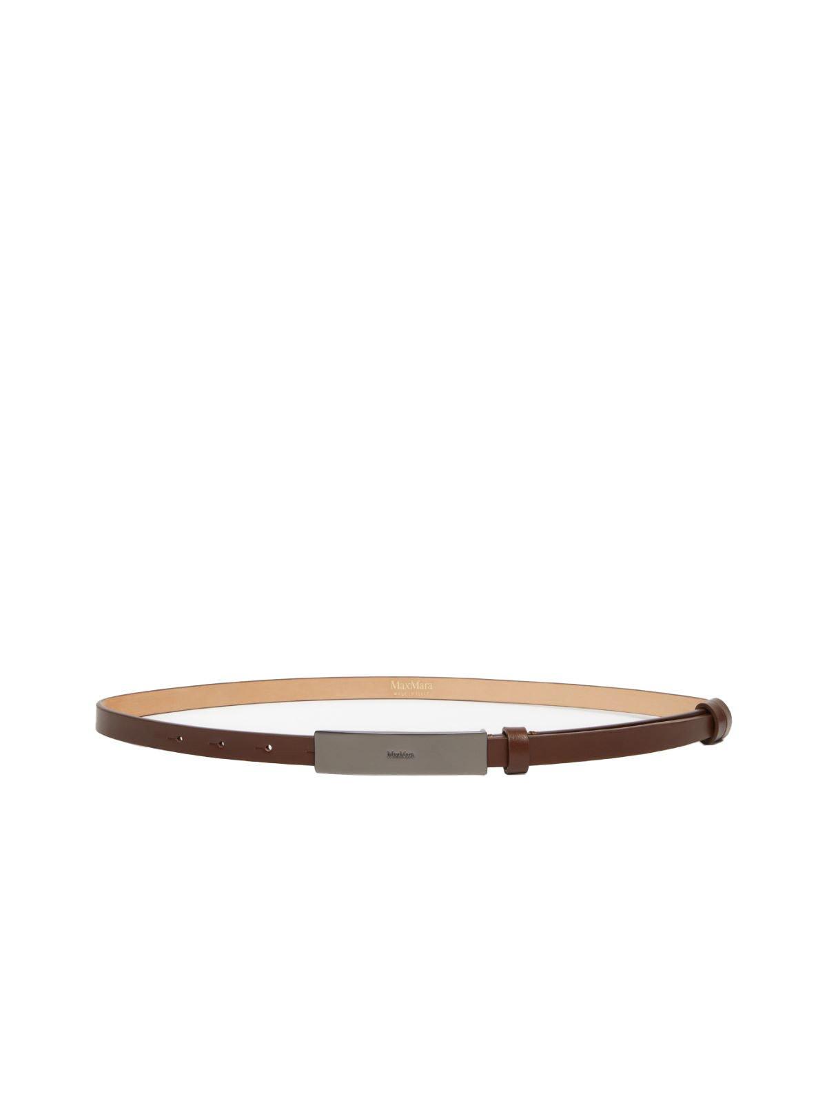 max mara logo engraved buckle belt
