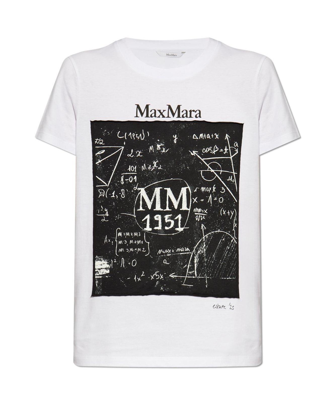 max mara logo printed crewneck t-shirt