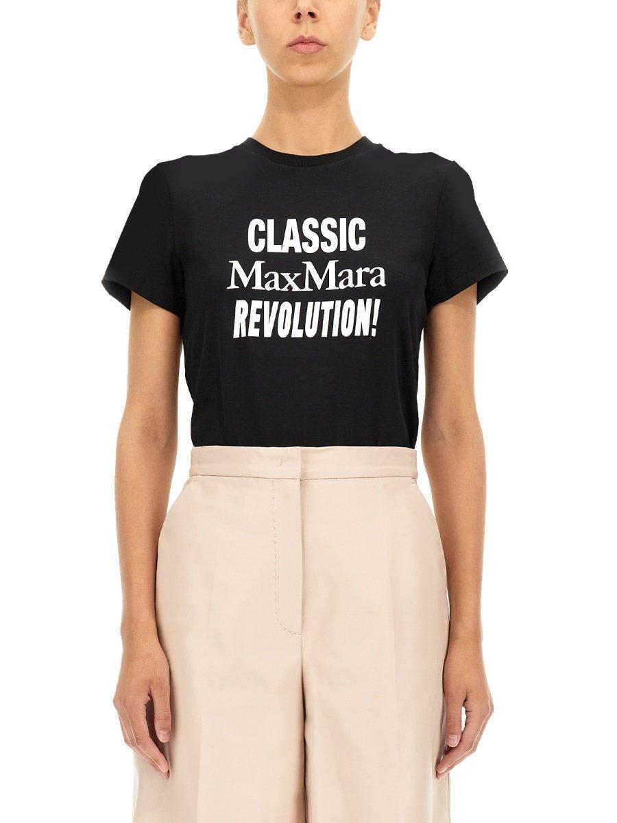 max mara logo printed crewneck t-shirt