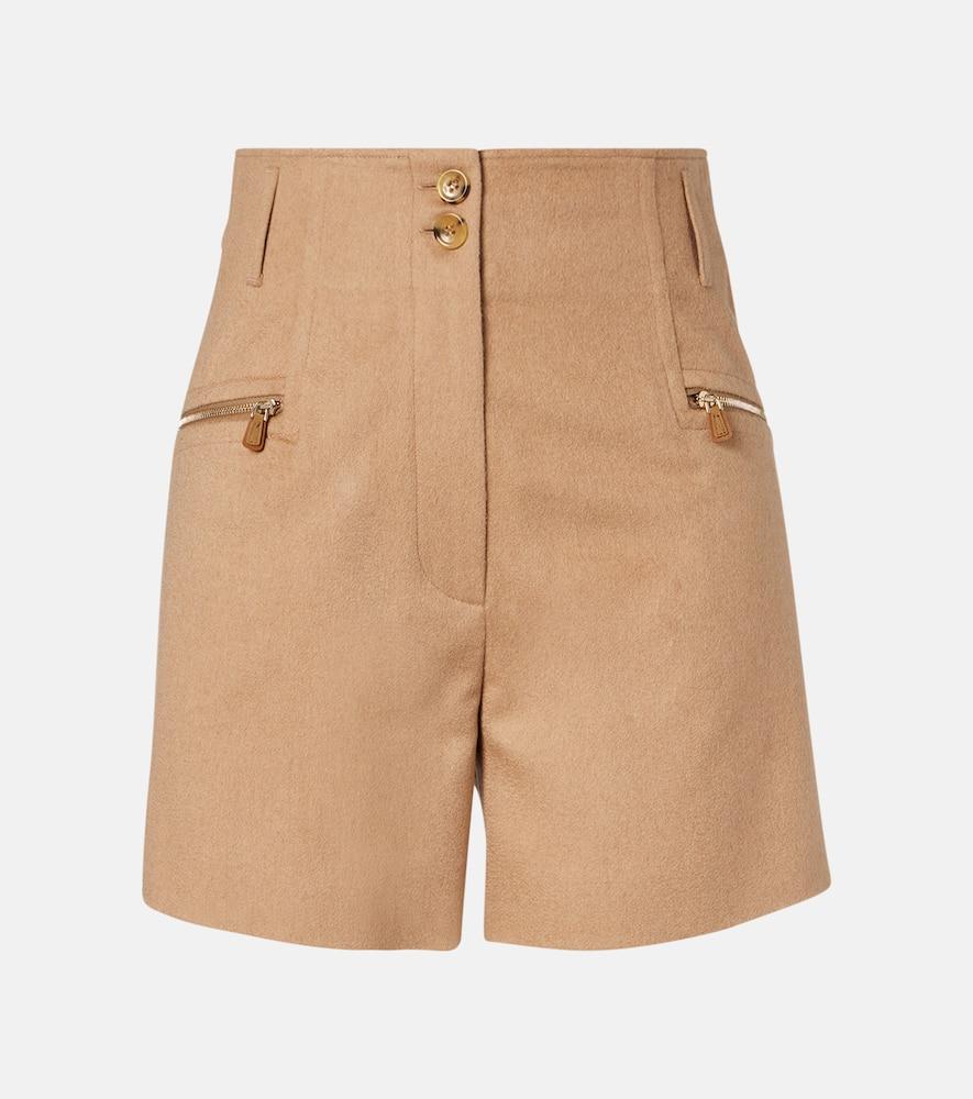 max mara lola camel hair shorts