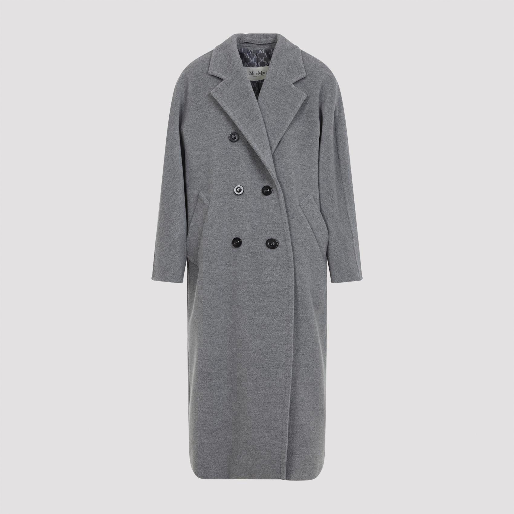 max mara madame coat grey virgin wool cashmere - women