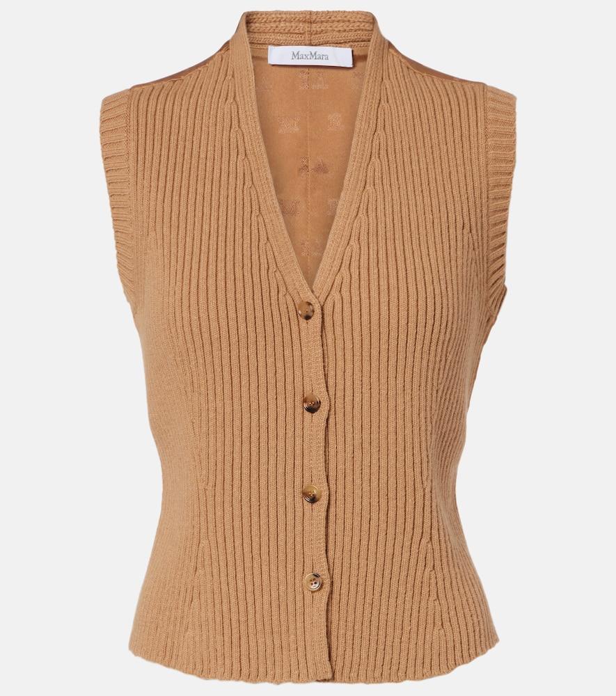 max mara madre paneled wool