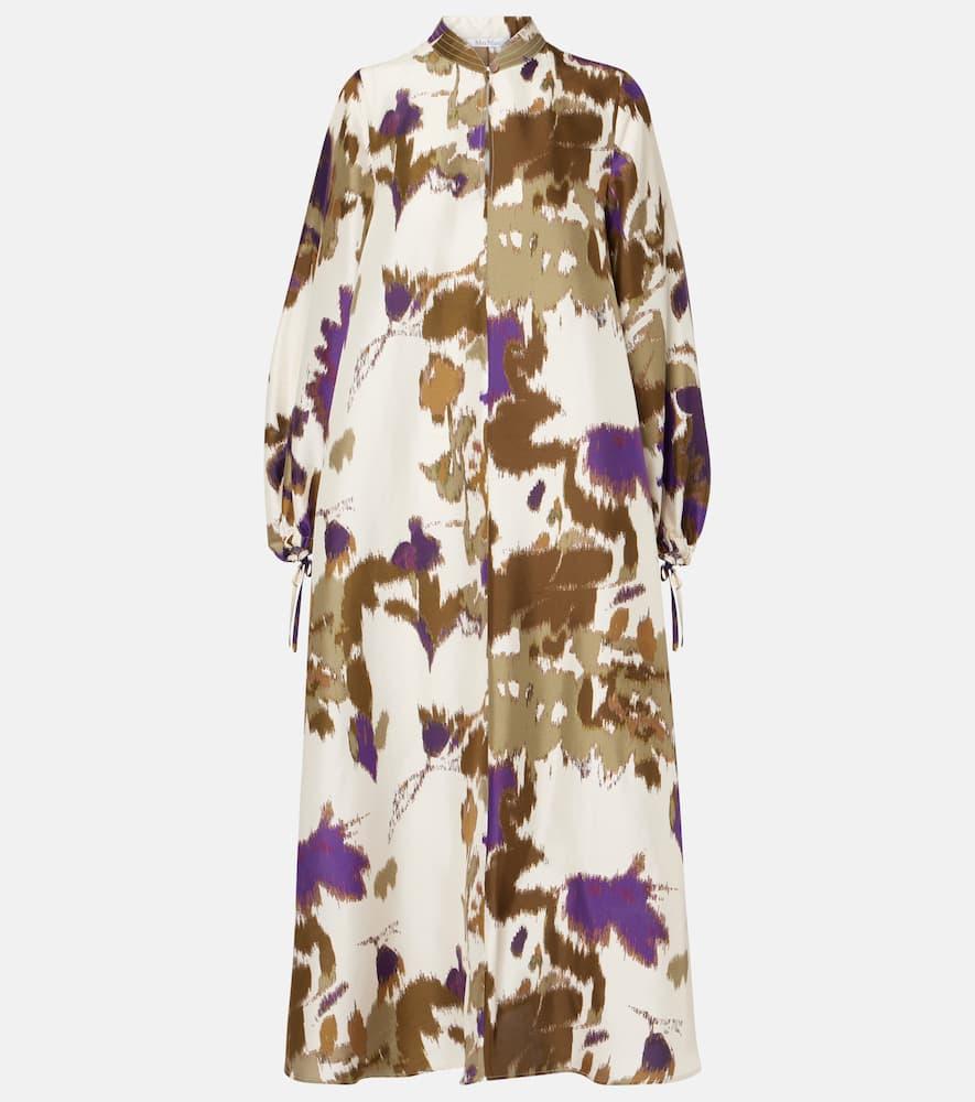 max mara maesa printed silk maxi dress