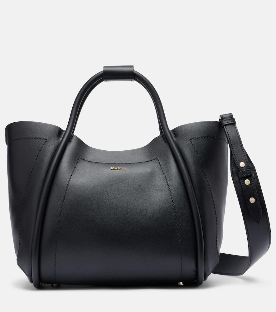 max mara marin small leather tote bag