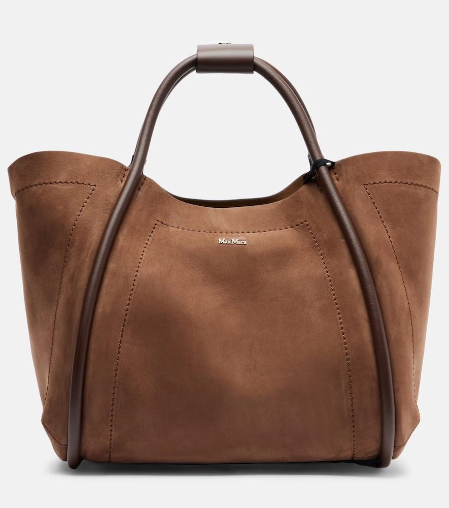max mara marine small suede tote bag