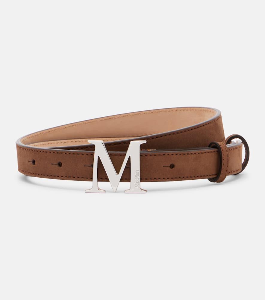 max mara mclassic 20 logo suede belt