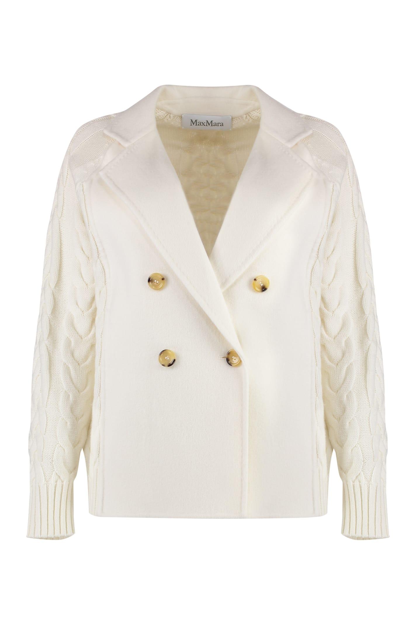 max mara micio double-breasted wool jacket