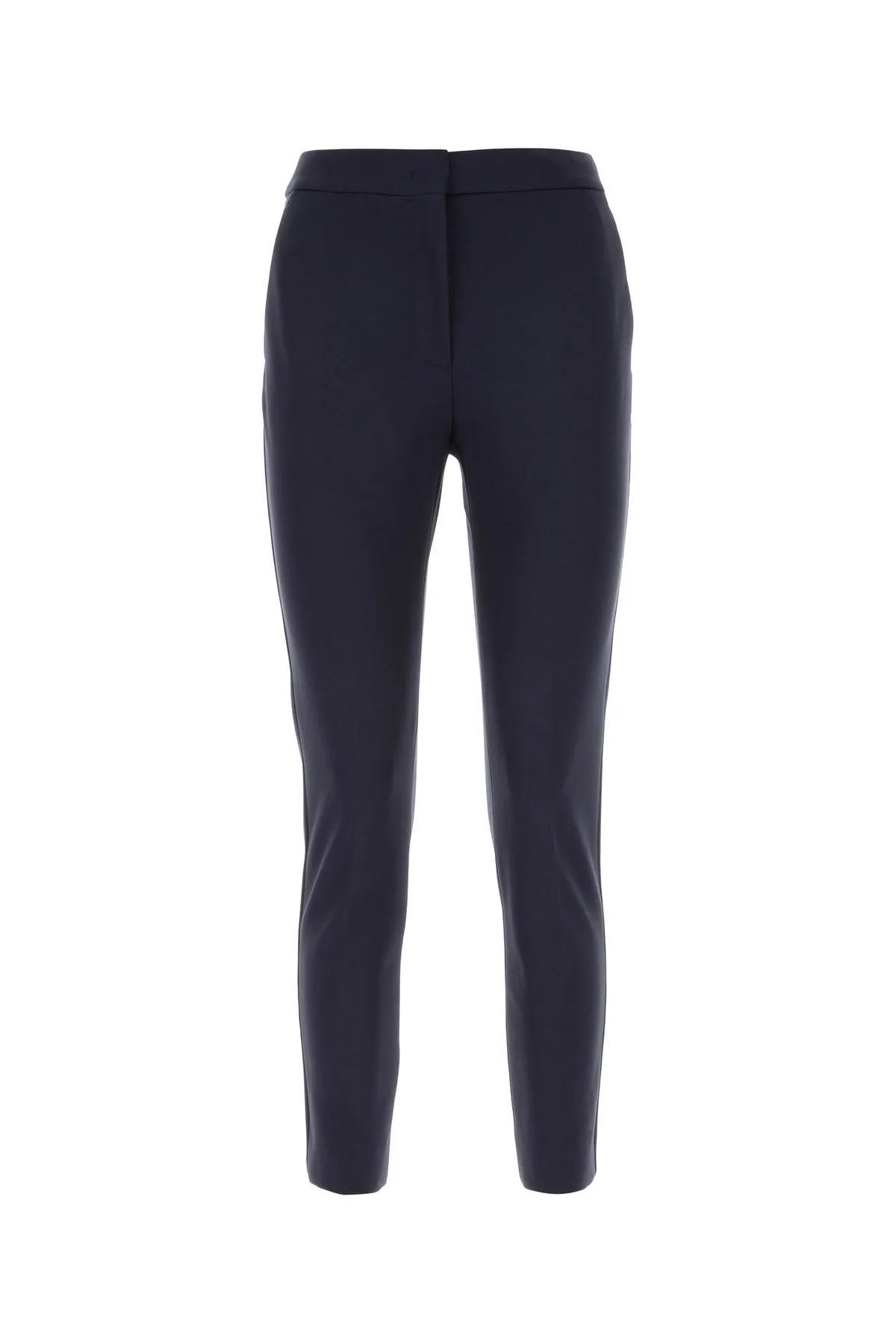 max mara midnight blue stretch viscose blend pegno pant