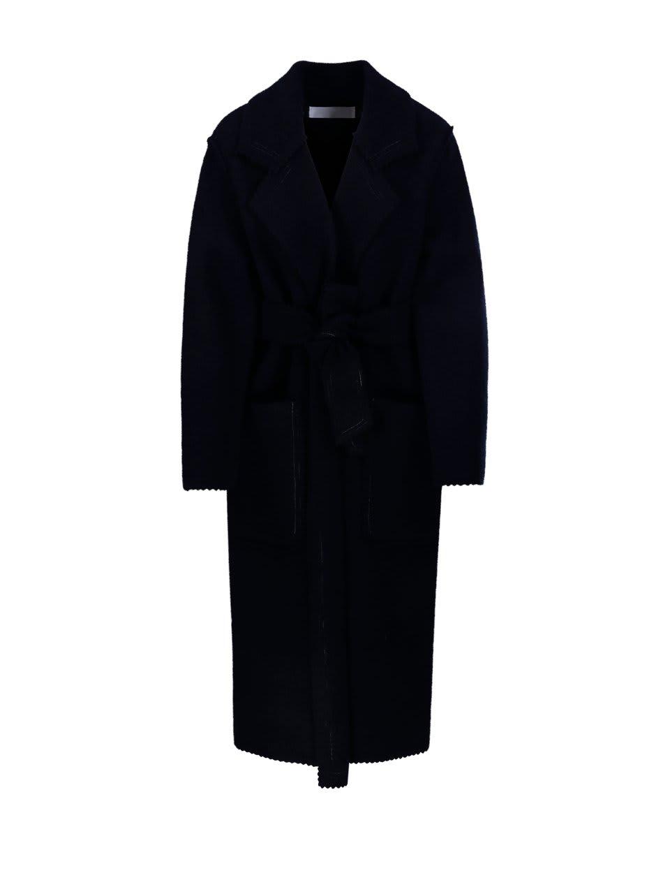 max mara midnight blue wool blend jene coat