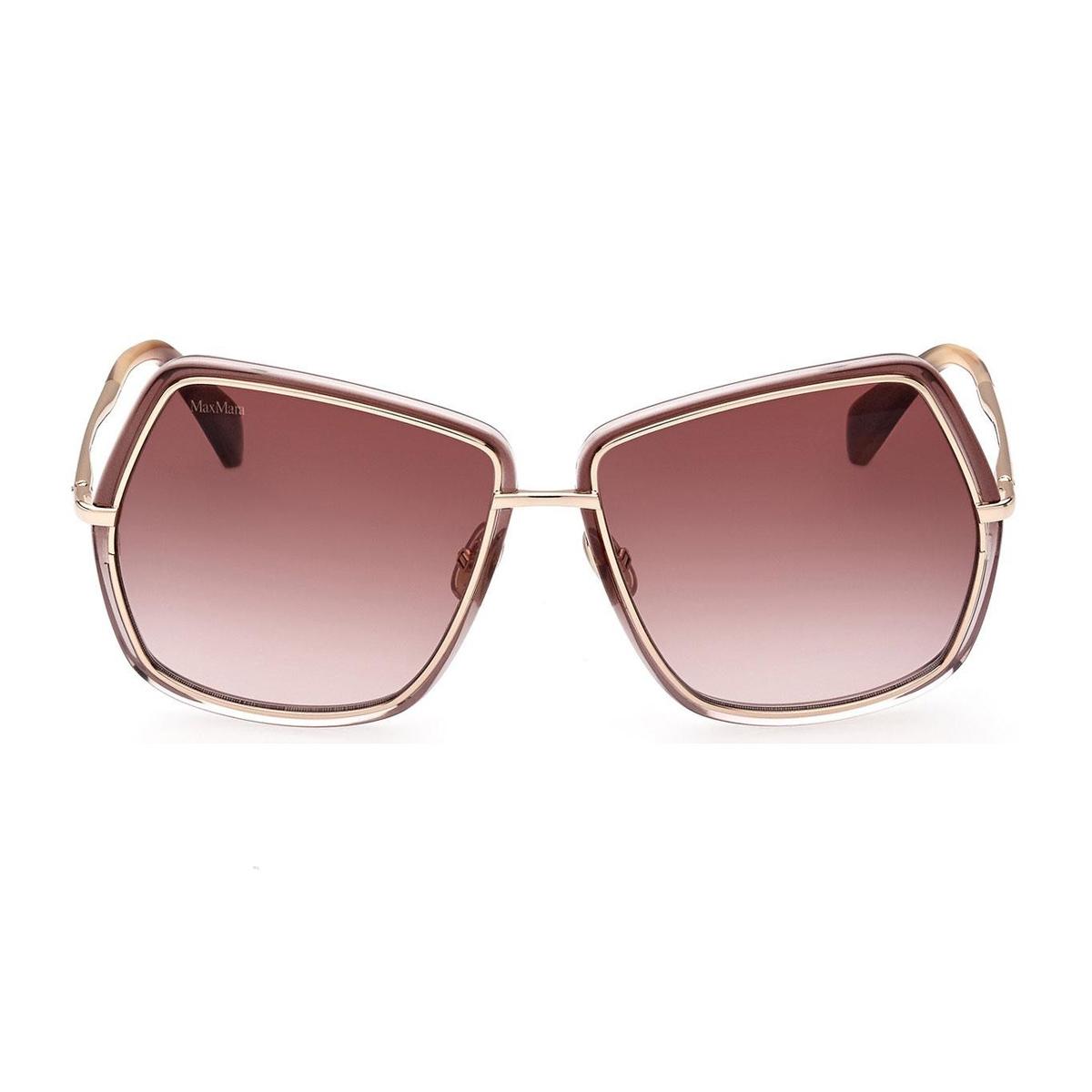 max mara mm0054 28f marrone metal occhiali sole - women