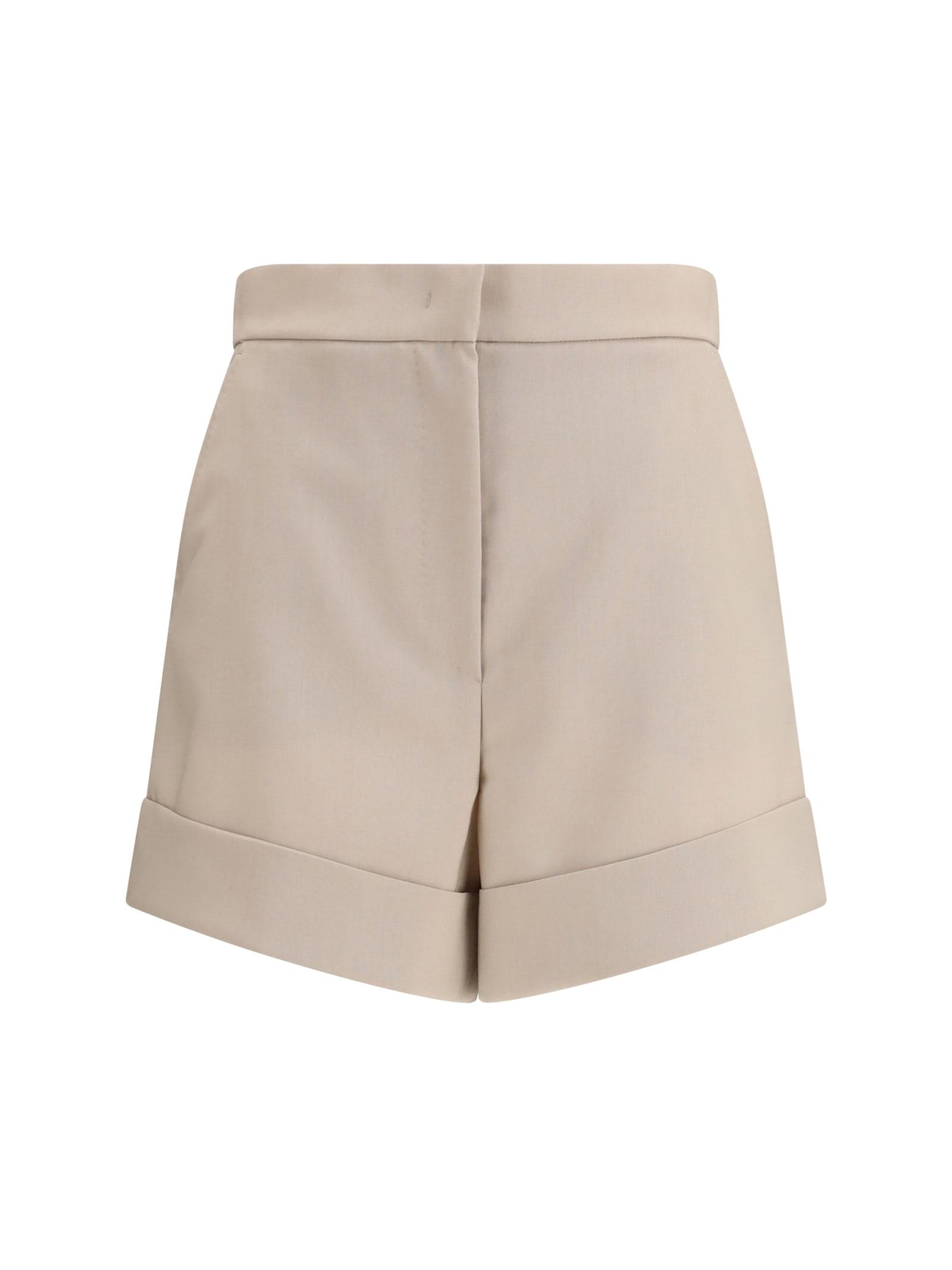 max mara mohair and silk canvas shorts