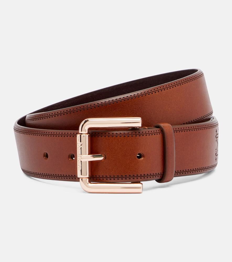 max mara monogram leather belt