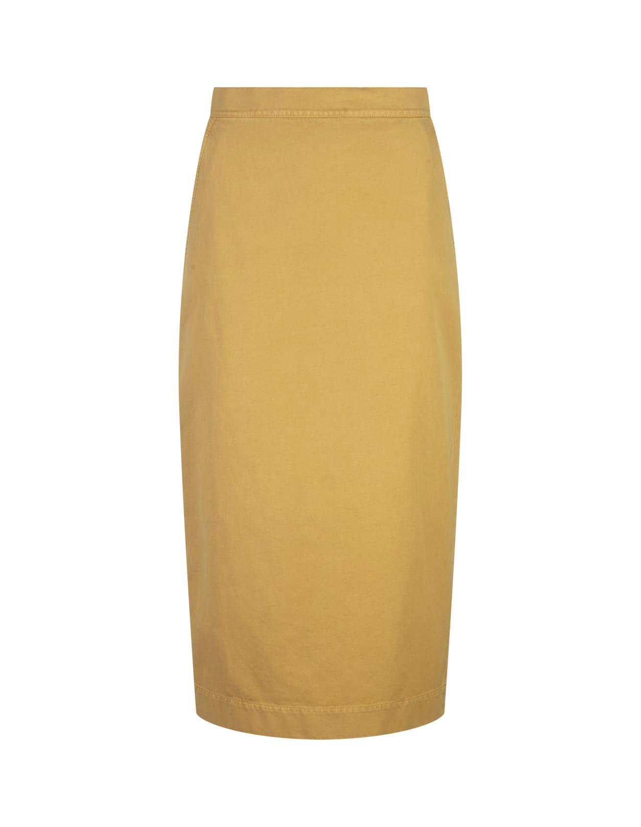 max mara mustard denver midi skirt