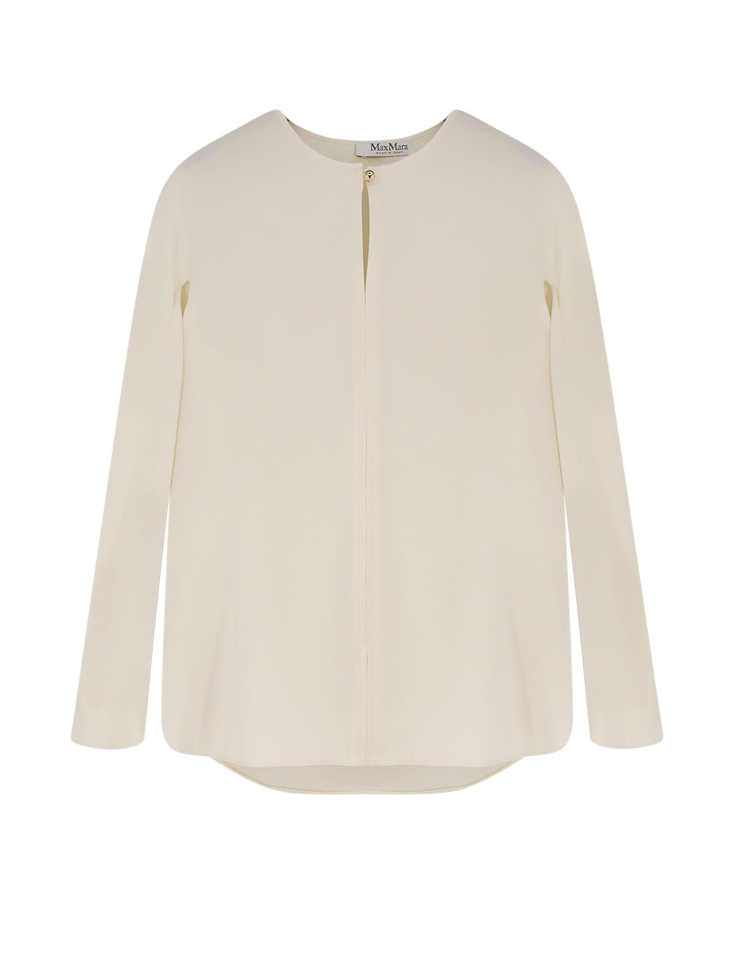 max mara mxpmitico stretch silk shirt