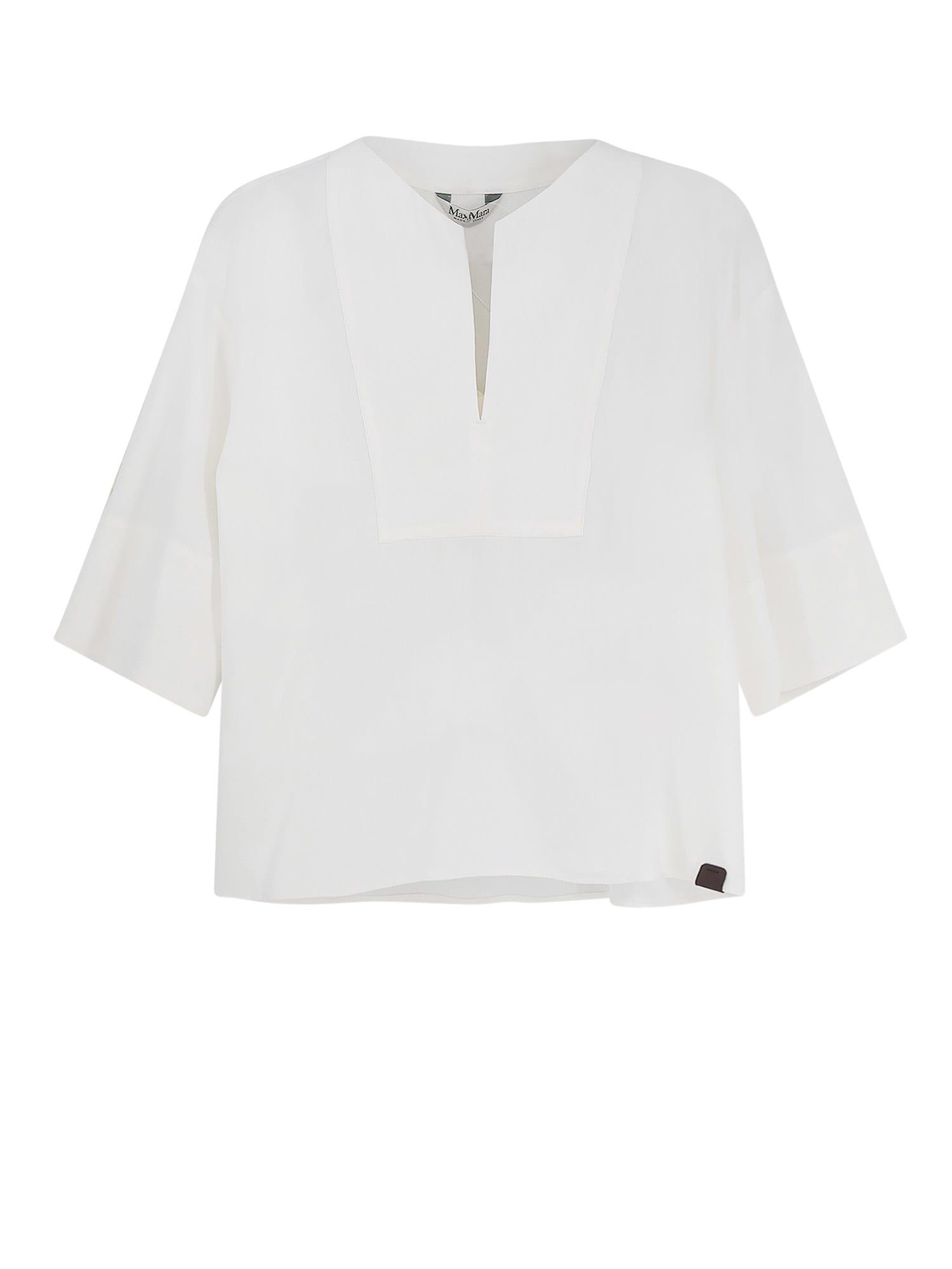 max mara mxpsospiro linen and viscosa shirt