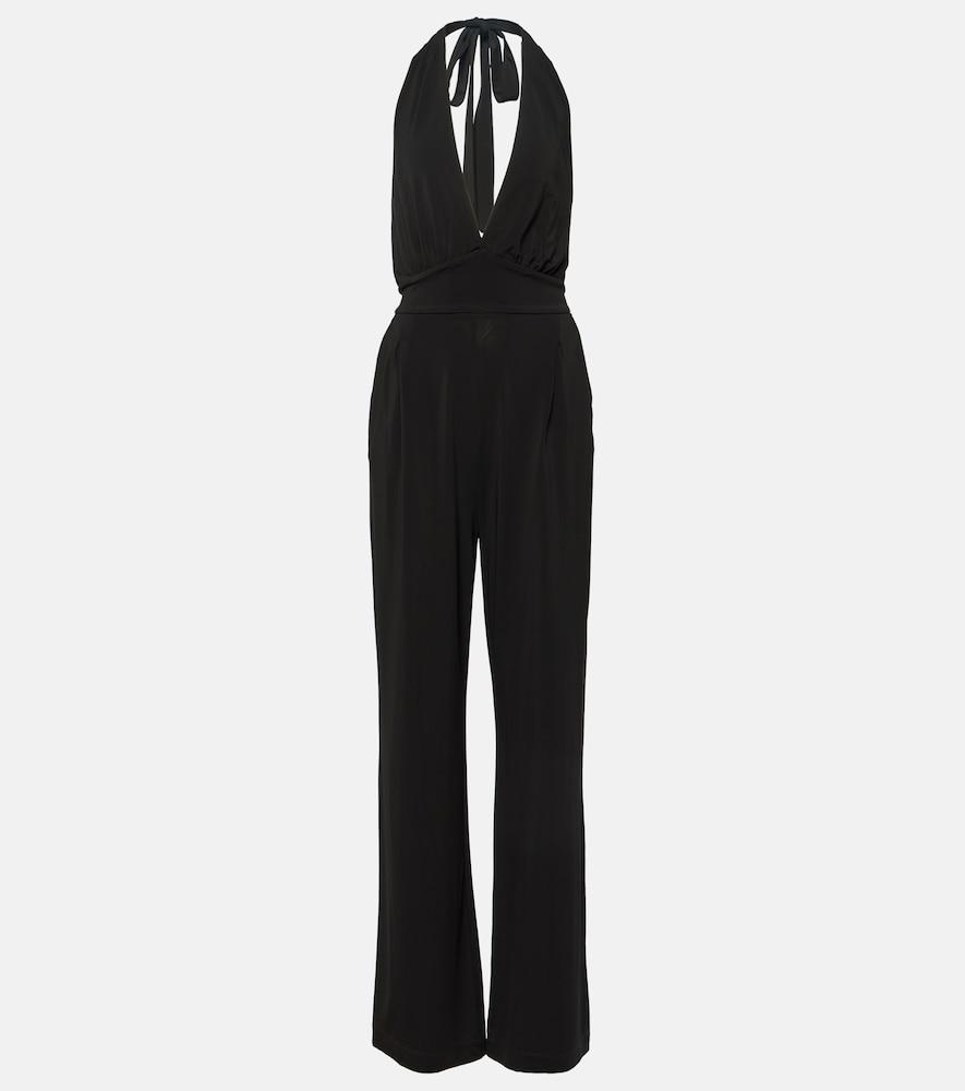max mara nice halterneck jersey jumpsuit