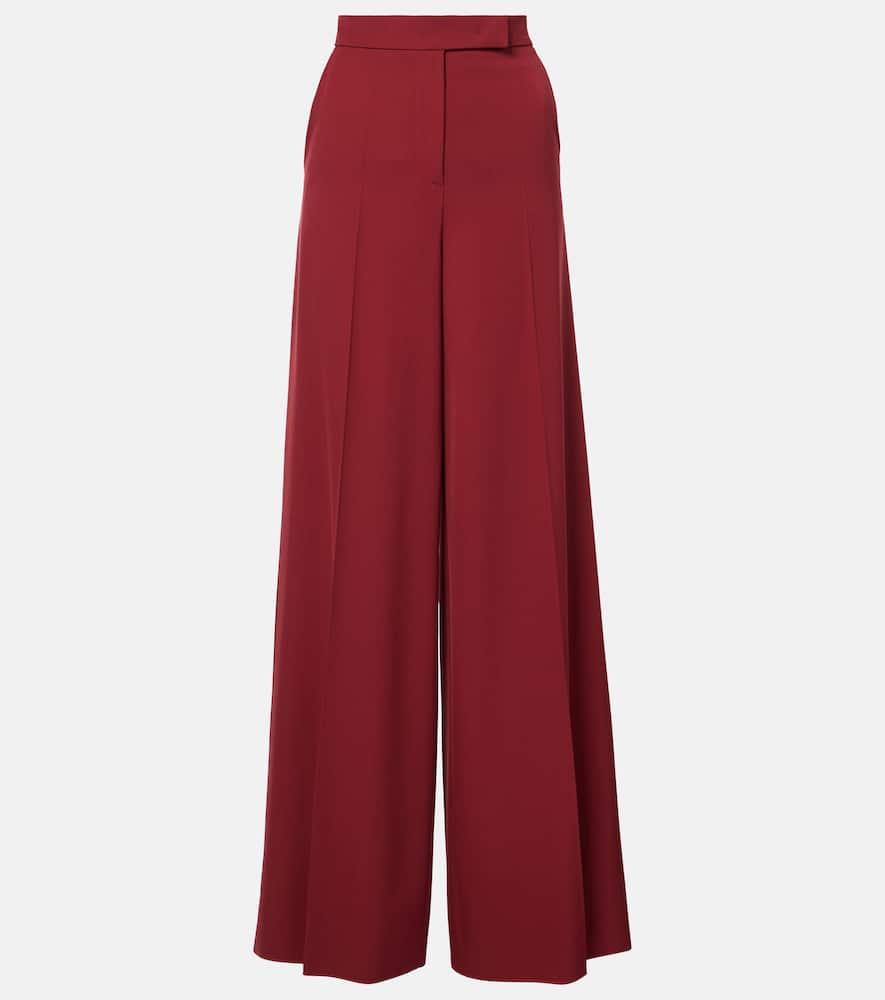 max mara ninfa virgin wool gabardine palazzo pants