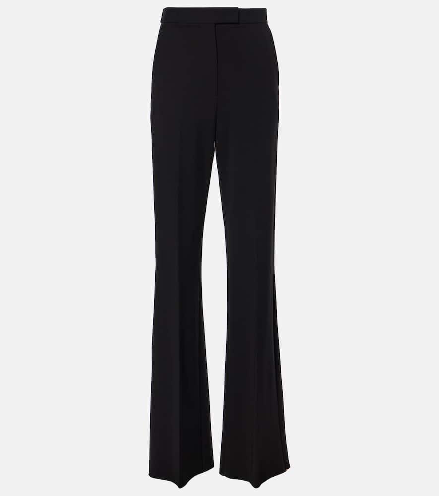 max mara norcia pleated jersey straight pants