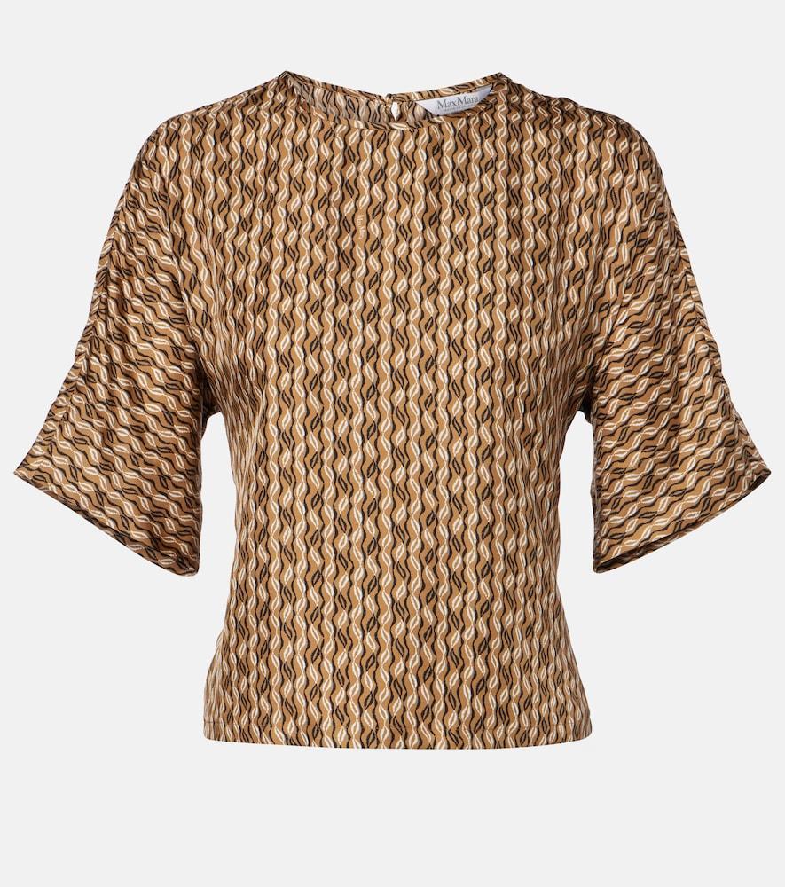 max mara nordica printed silk blouse
