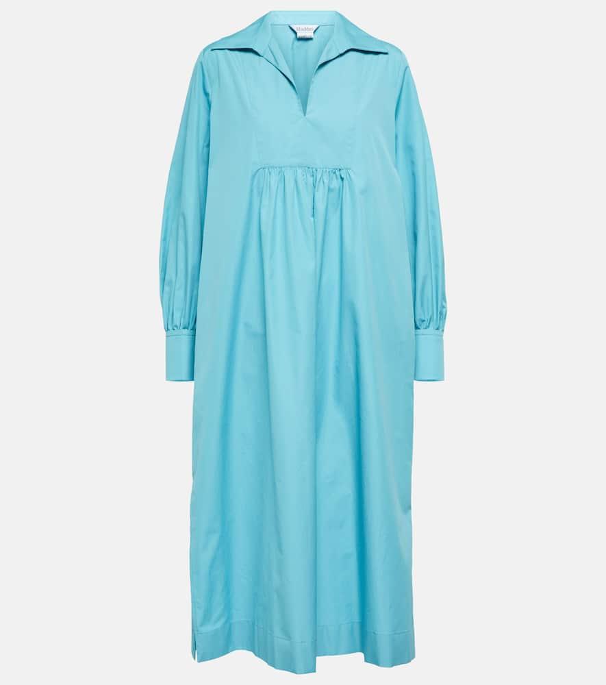 max mara nupar cotton poplin midi dress