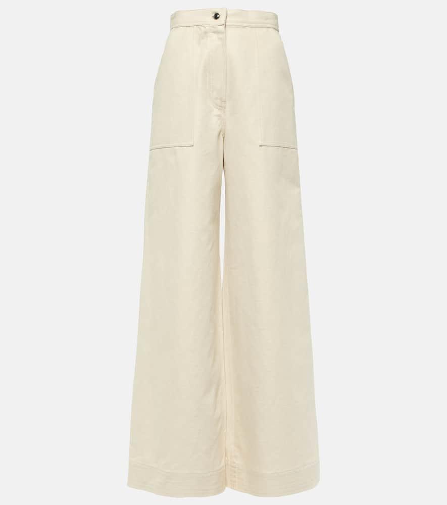 max mara oboli cotton and linen wide