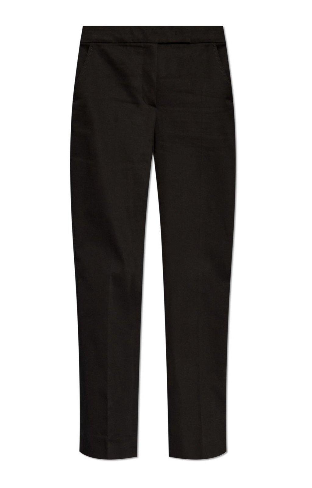 max mara okra pleat detailed cropped trousers
