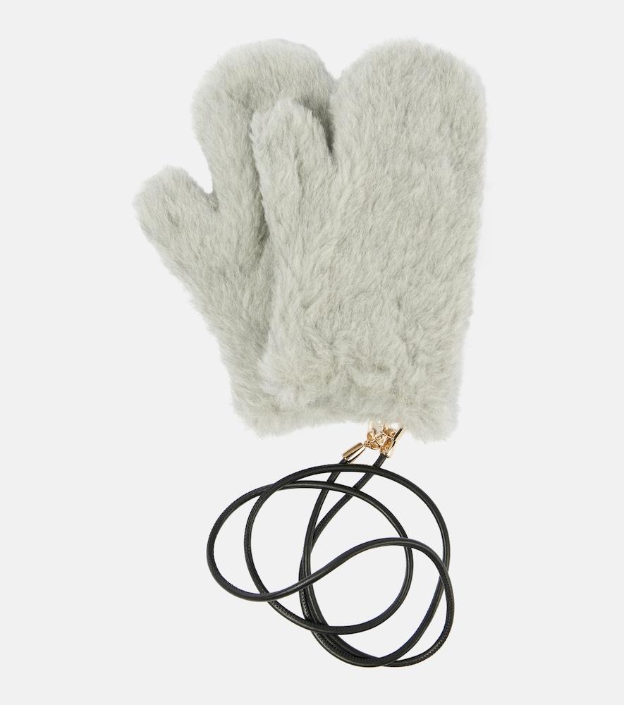 max mara ombrato teddy mittens