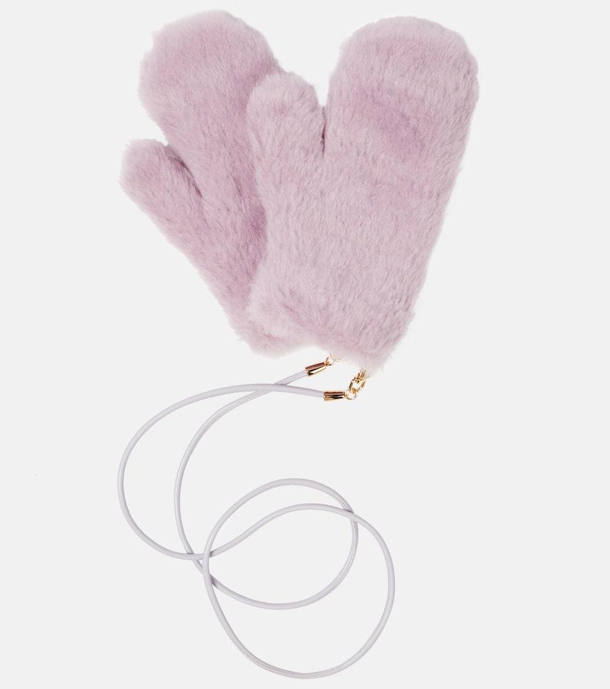 max mara ombrato teddy mittens