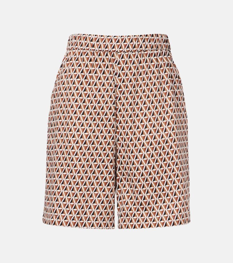 max mara omelia printed cotton bermuda shorts