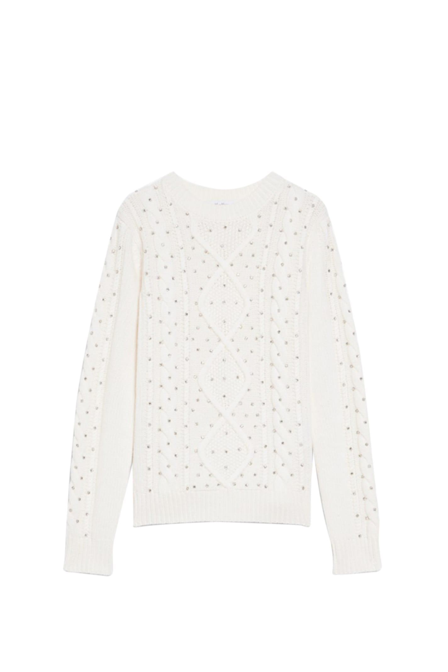 max mara onde white wool blend sweater