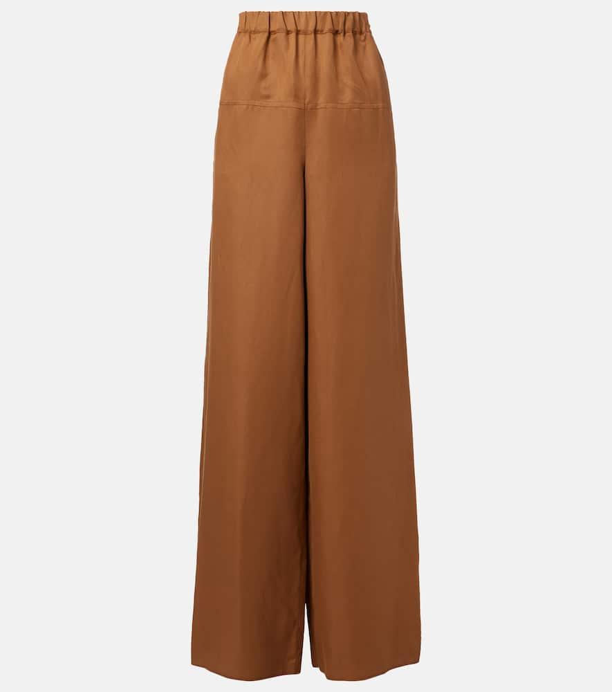 max mara onore linen and silk twill wide