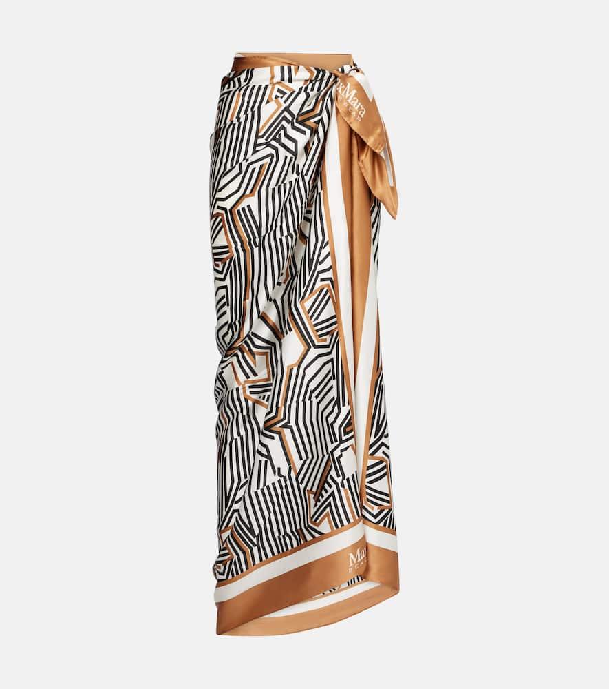 max mara ottico silk beach cover