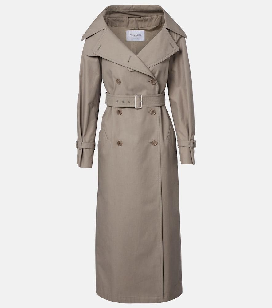 max mara pancia cotton gabardine trench coat
