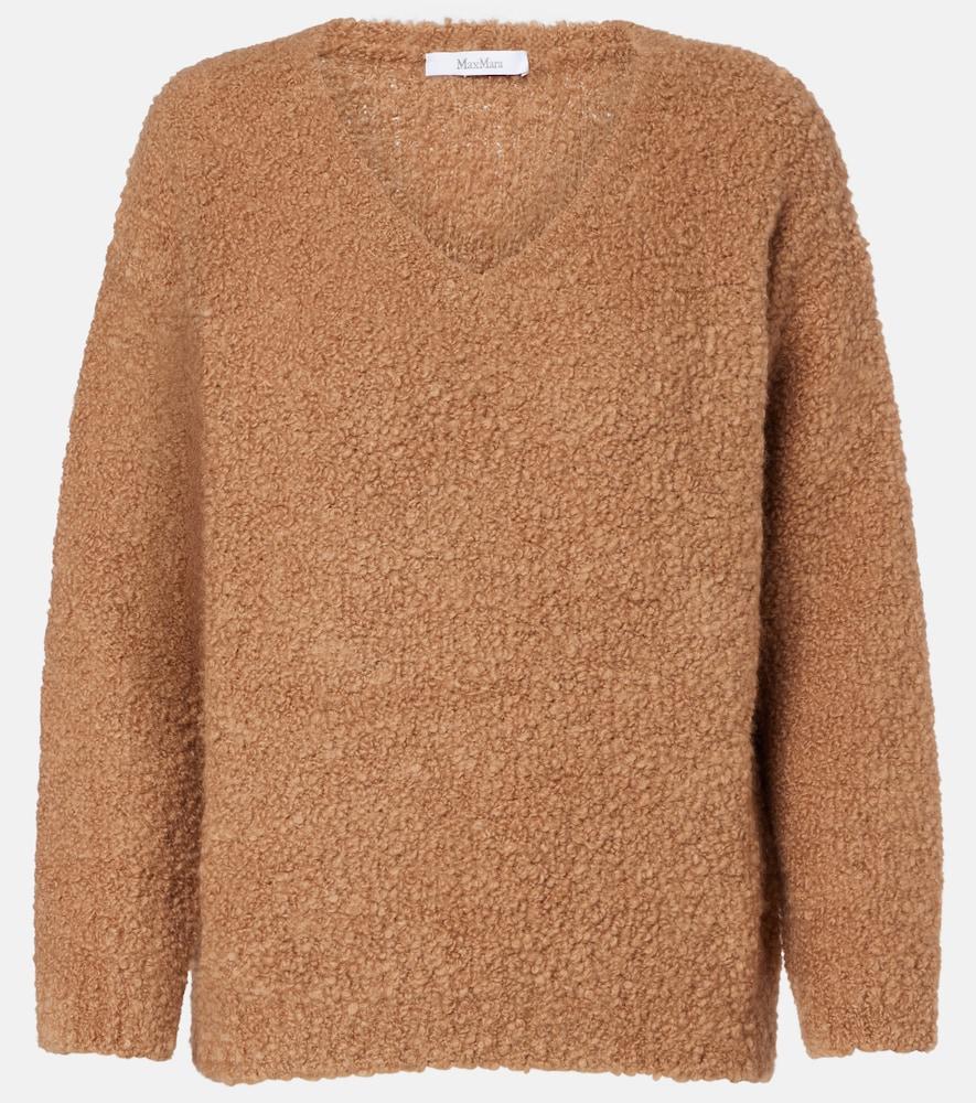 max mara pantera camel hair and silk sweater