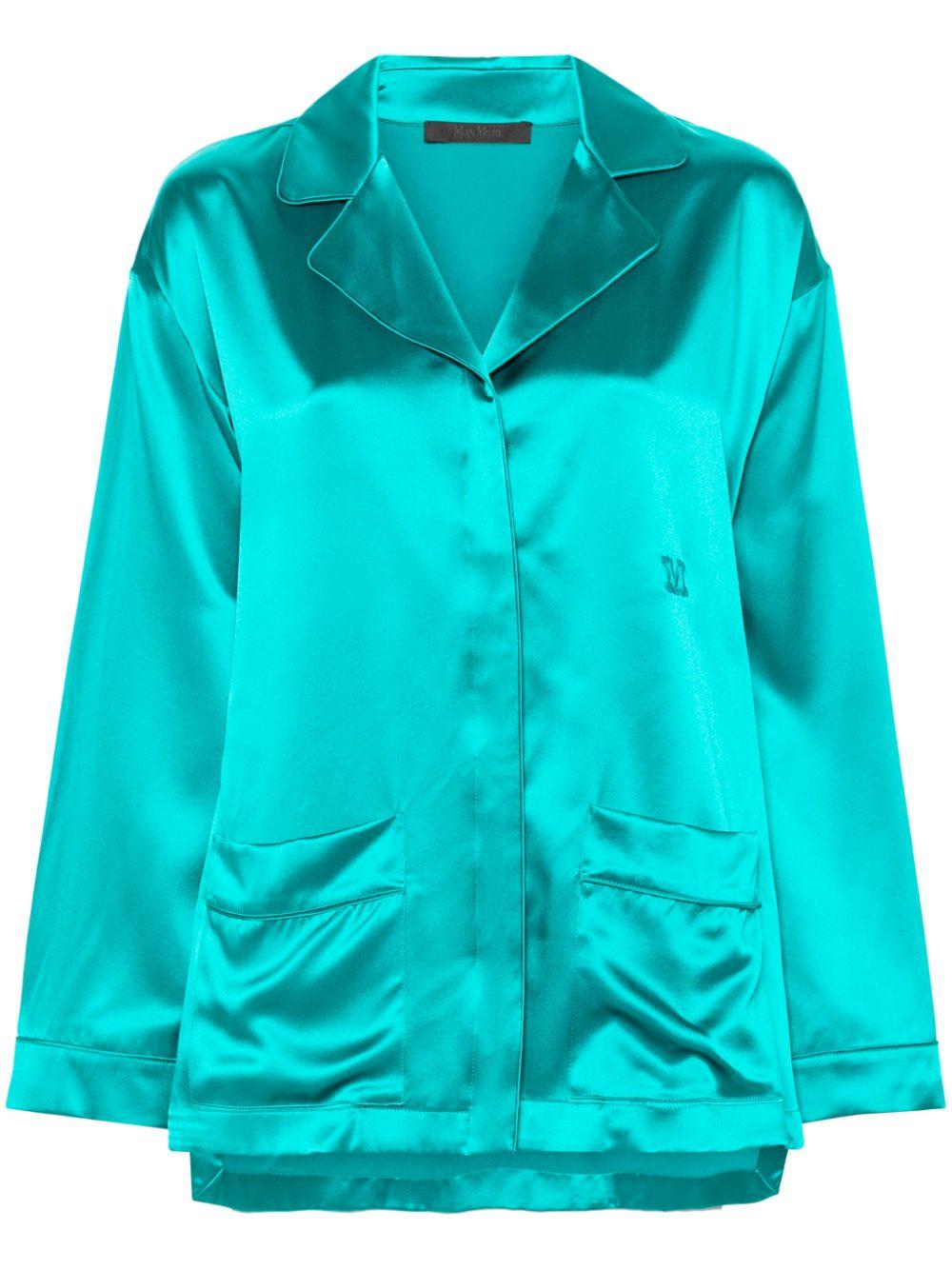 max mara pianoforte jackets green silk - women
