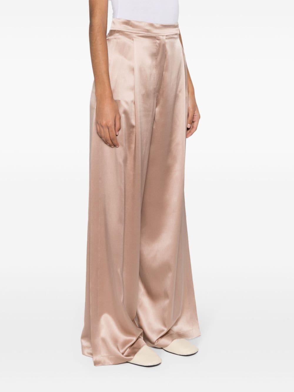 max mara pianoforte trousers brown silk - women