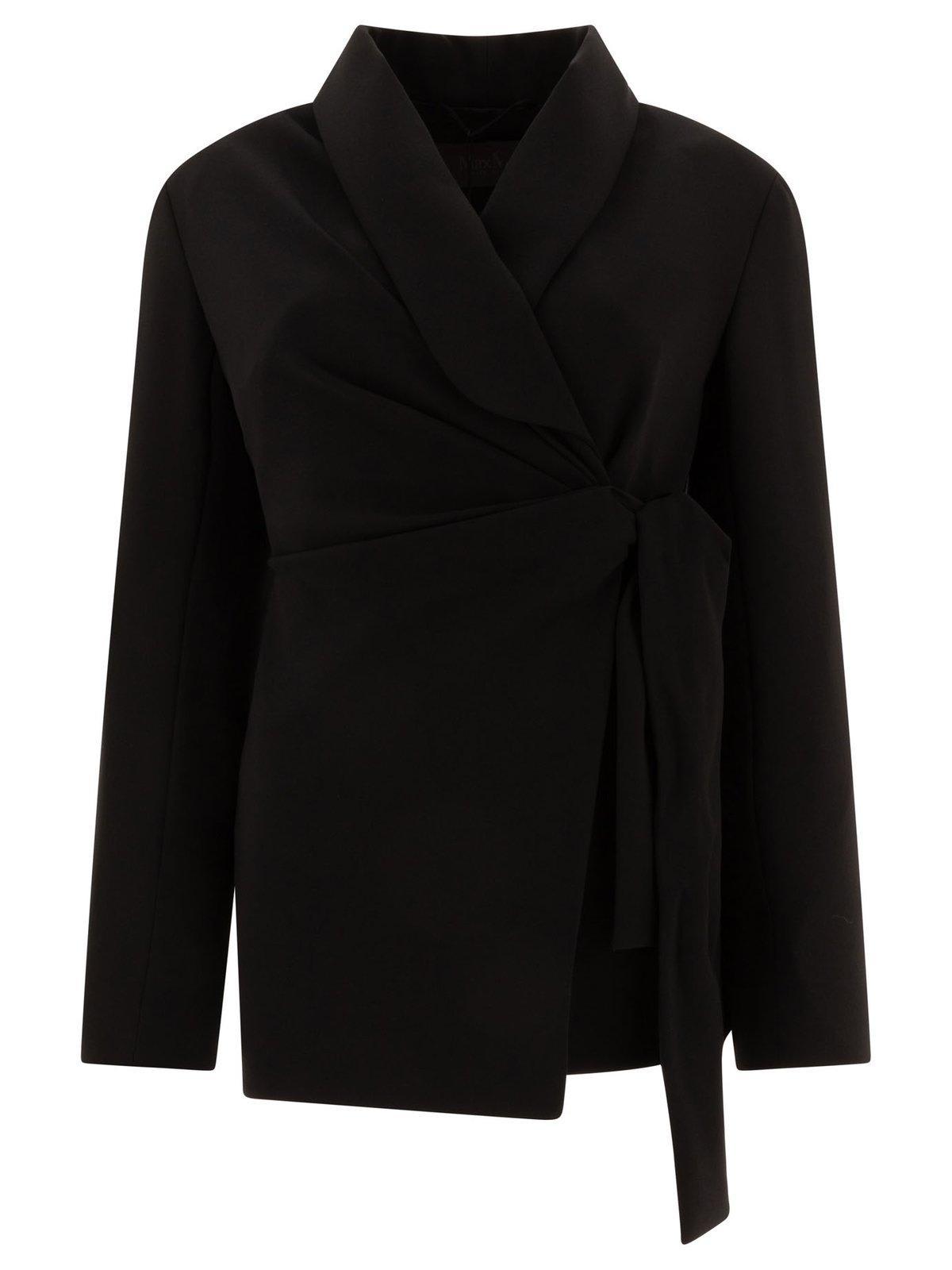 max mara pianoforte wrap long-sleeved jacket