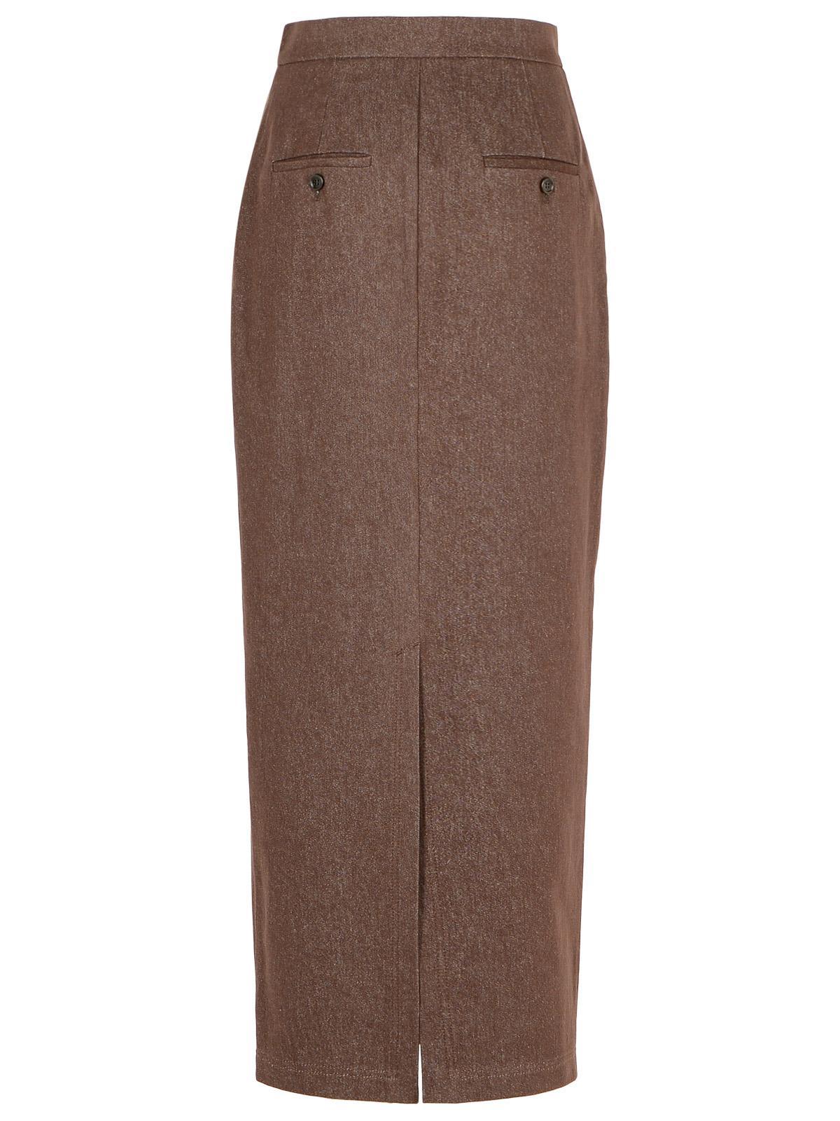 max mara pianosa brown cotton skirt