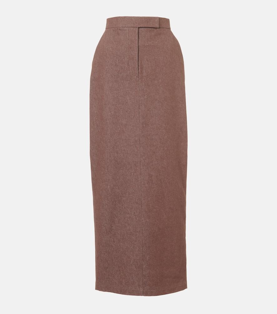 max mara pianosa cotton maxi skirt