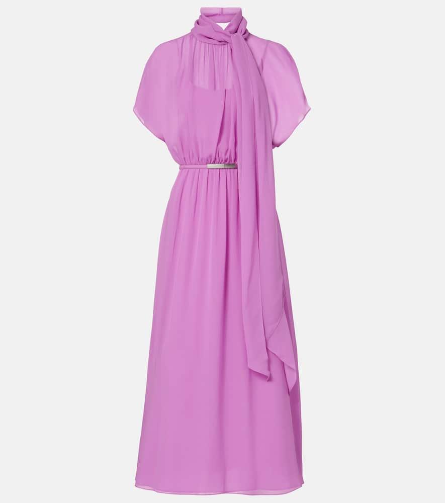 max mara pineta silk georgette maxi dress