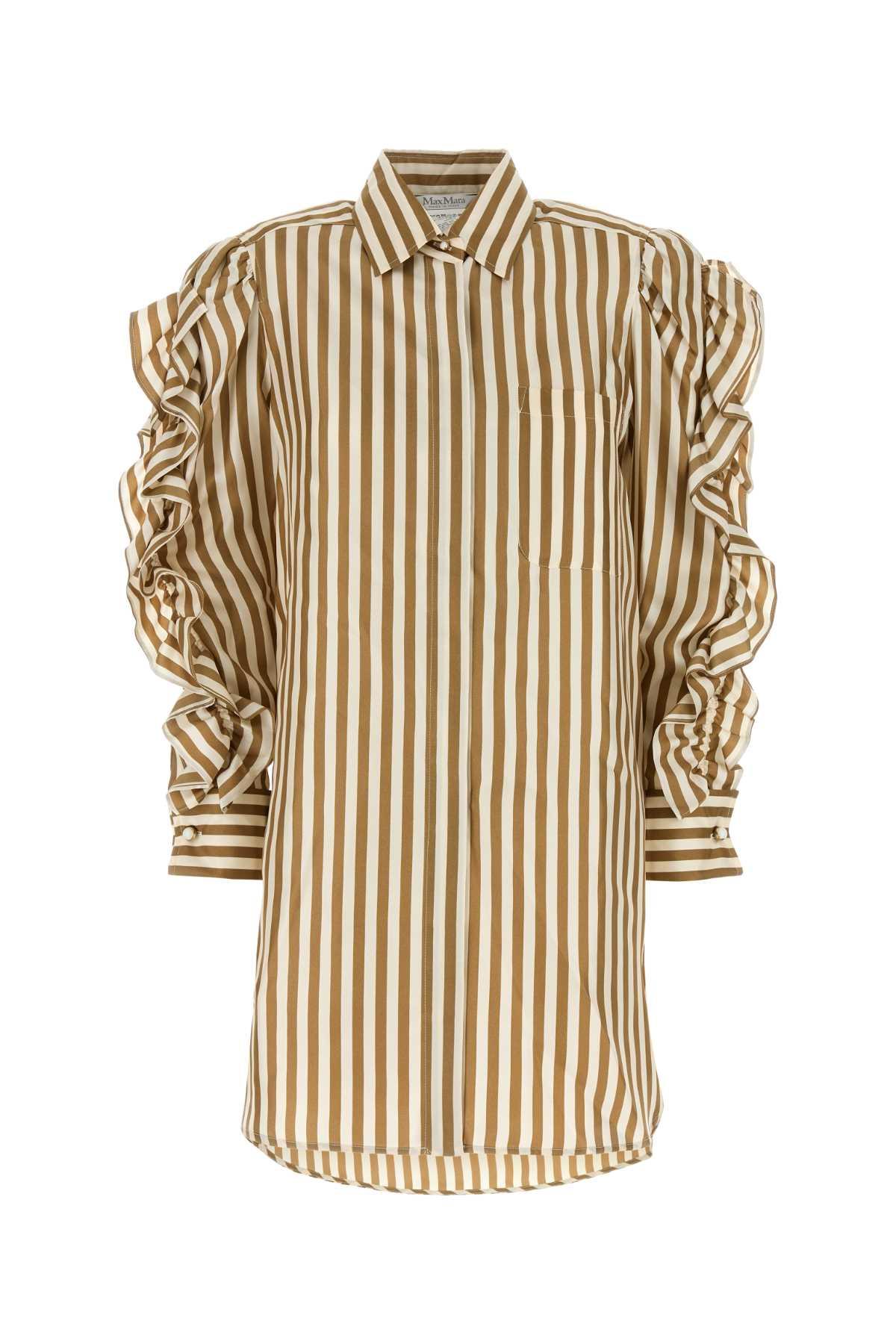 max mara printed silk manna shirt dress