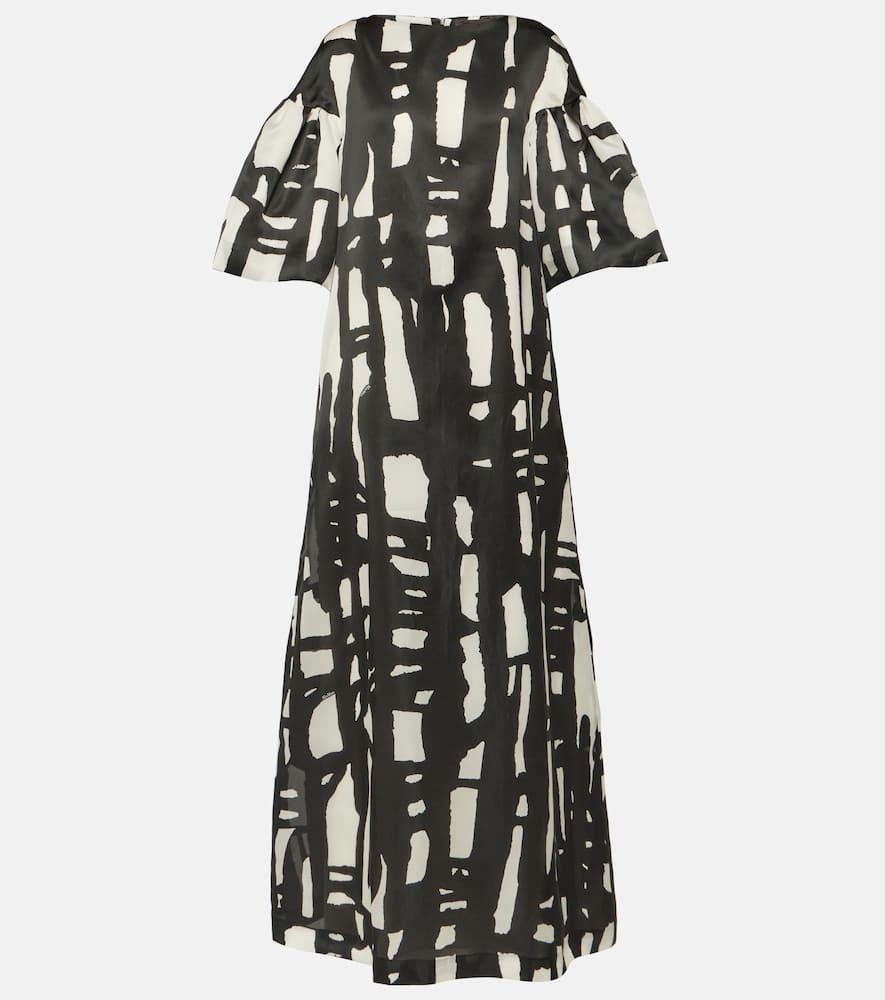 max mara printed silk organza gown