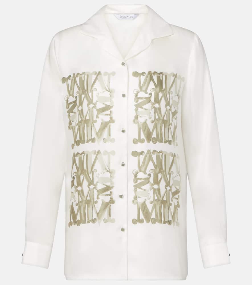 max mara printed silk shirt