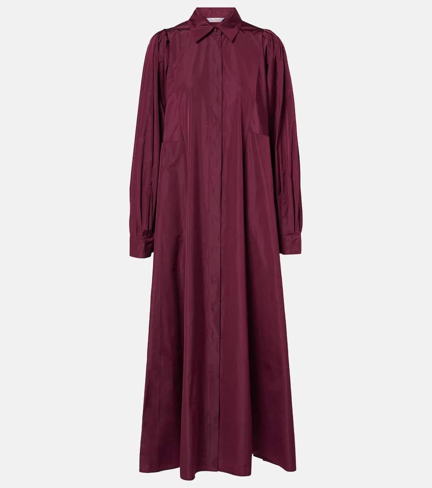 max mara pucci pleated taffetta maxi dress