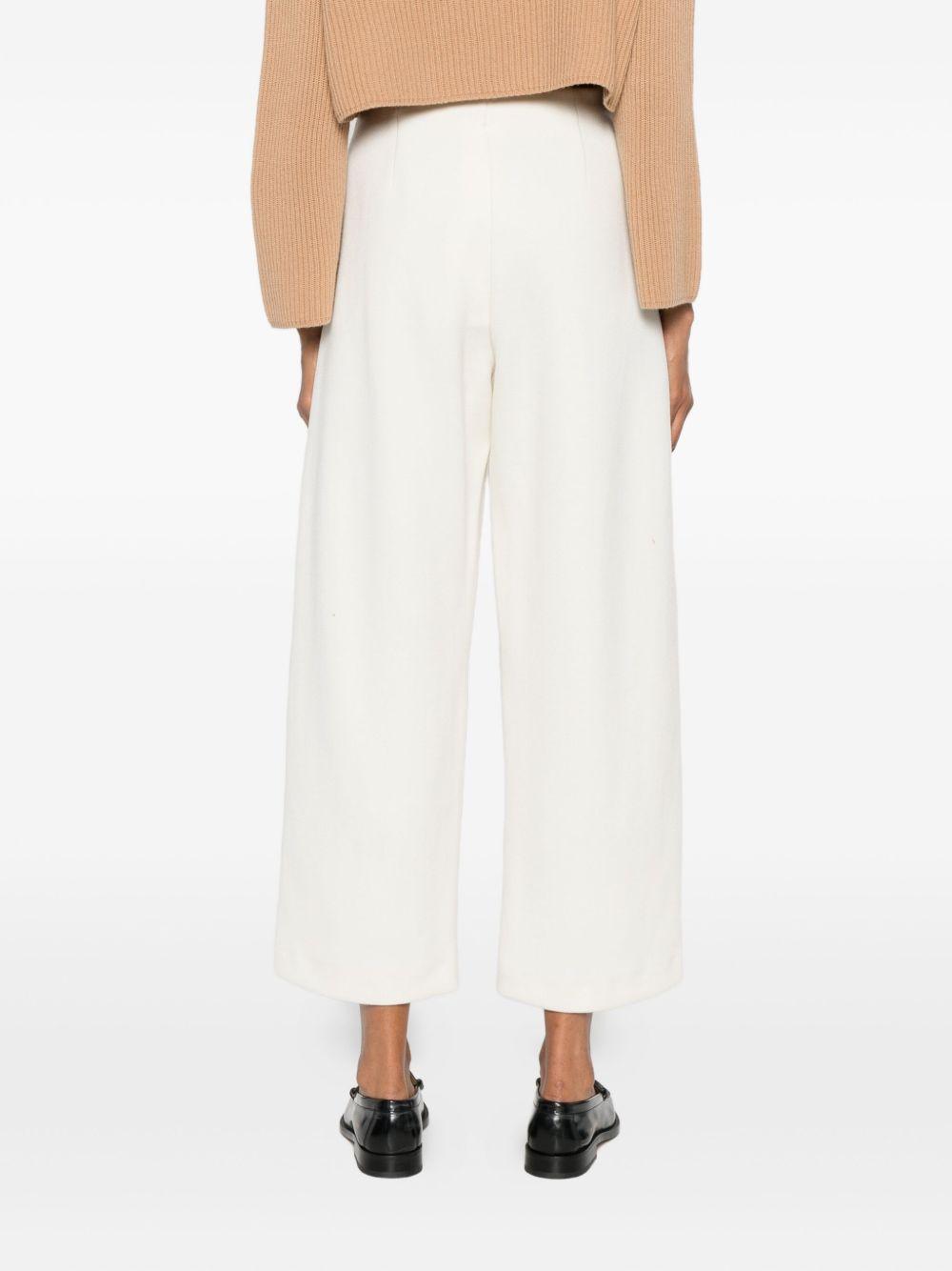 max mara pure trousers ivory wool - women