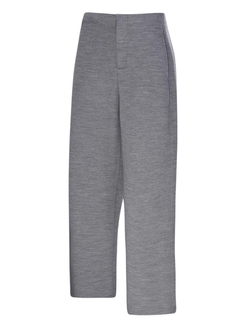 max mara pure trousers light grey wool - women