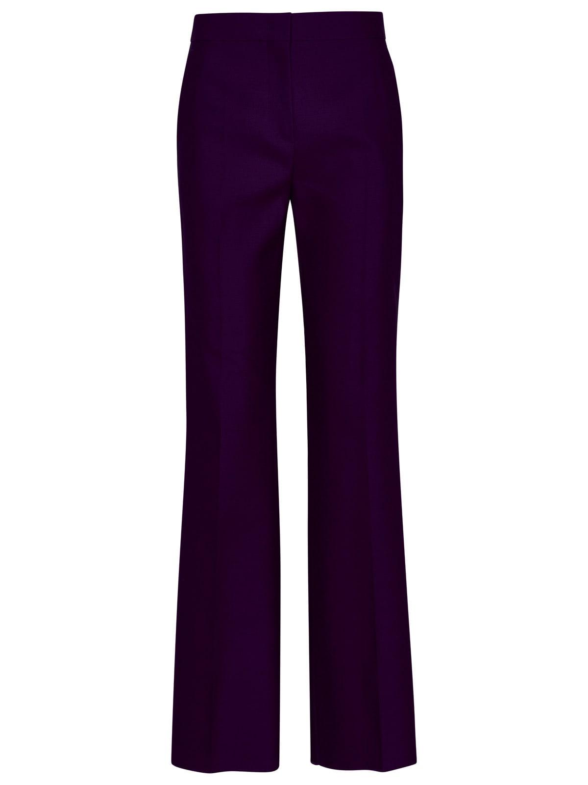 max mara purple wool blend zelia pants